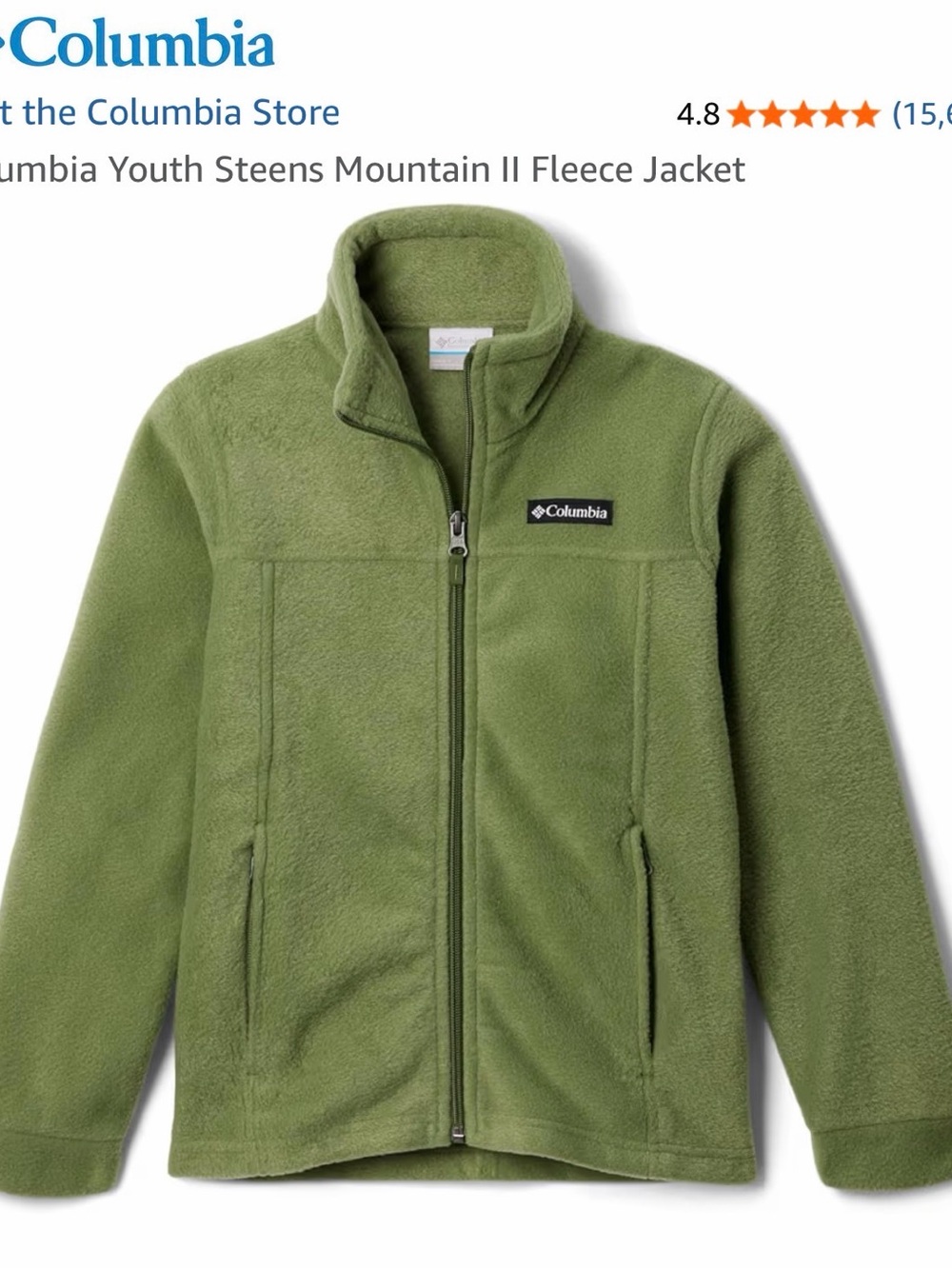 Columbia Olive Green Youth Fleece Jacket 6-12 Months